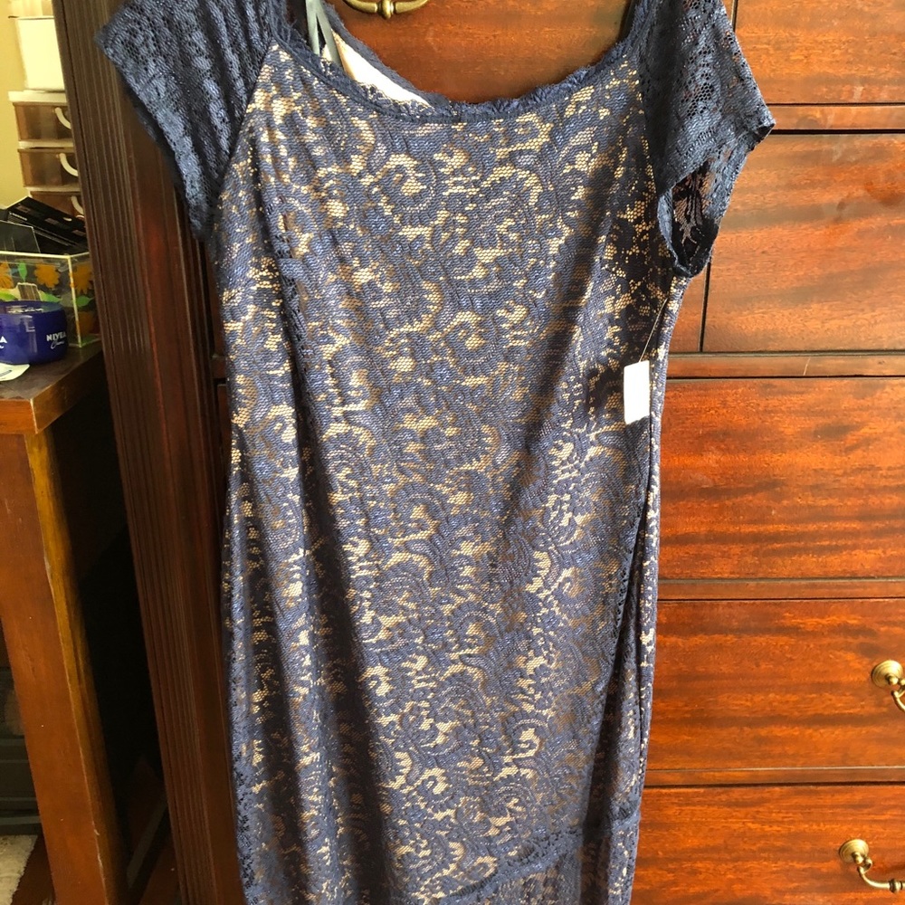 Blue lace dress